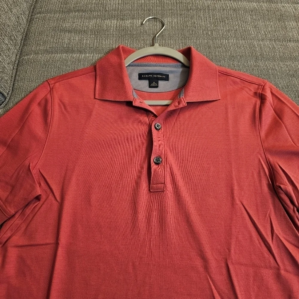 Banana Republic Tea Rose Dark Pink Casual Dress Polo Shirt Size Small